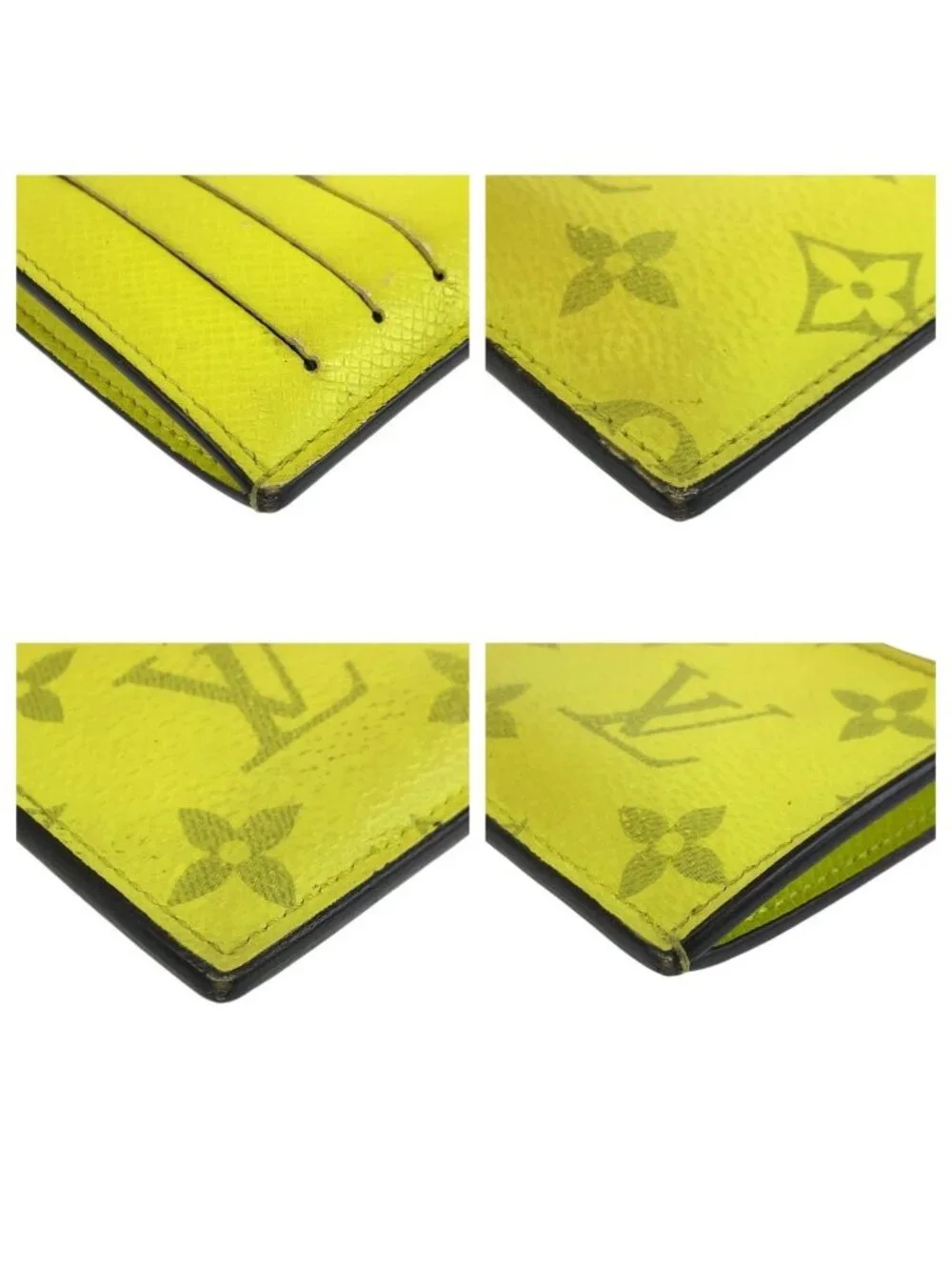 Louis Vuitton Taigarama Coincard Holder Jaune Yellow Coin Case Fragment